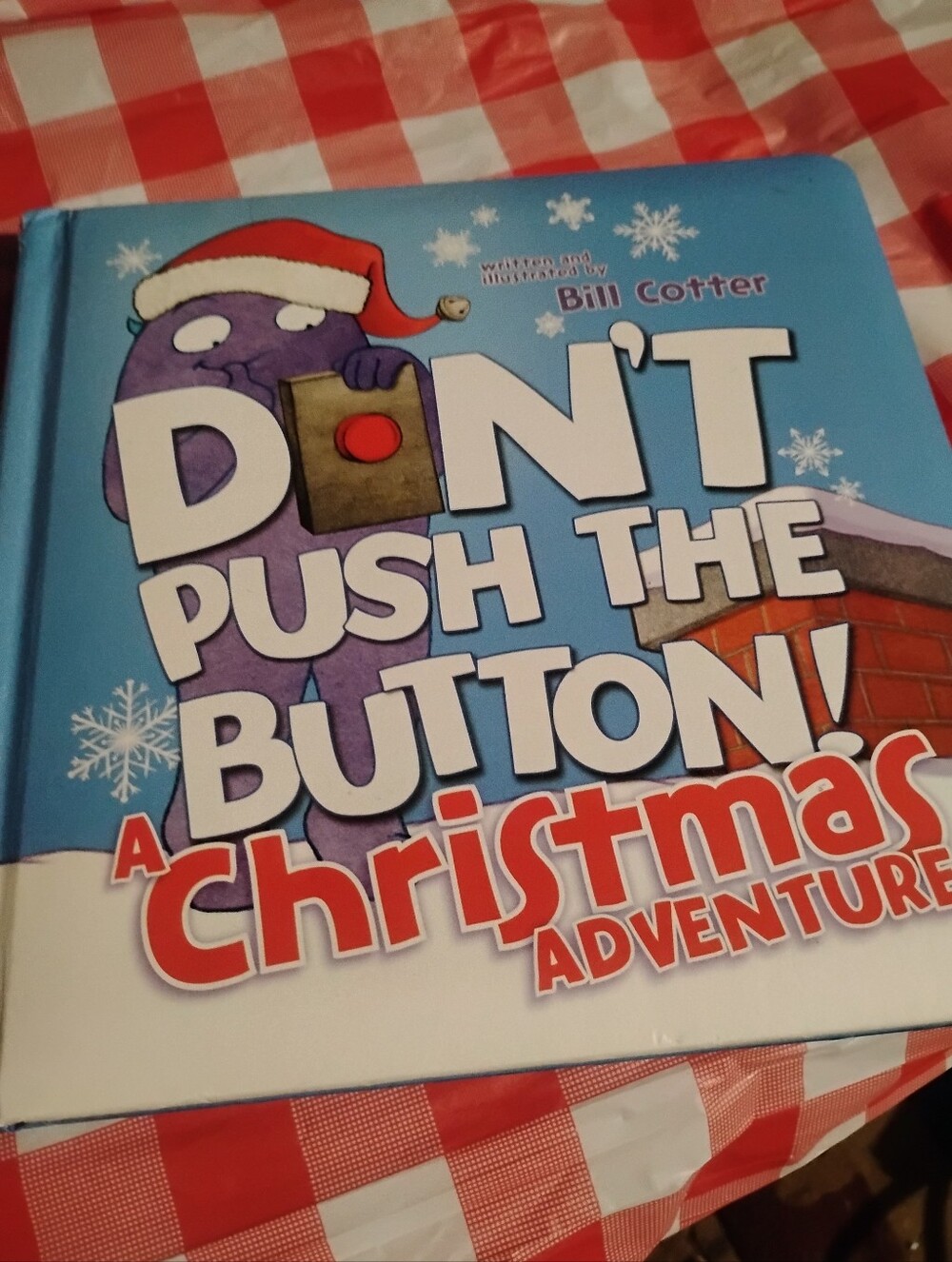 Children's Holiday Board Book - Blue Background with Santa Sleigh